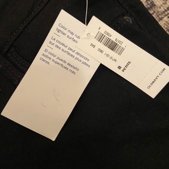 NWT Old Navy Rockstar Black Super Skinny Jeans - 8 petite - Picture 5 of 7